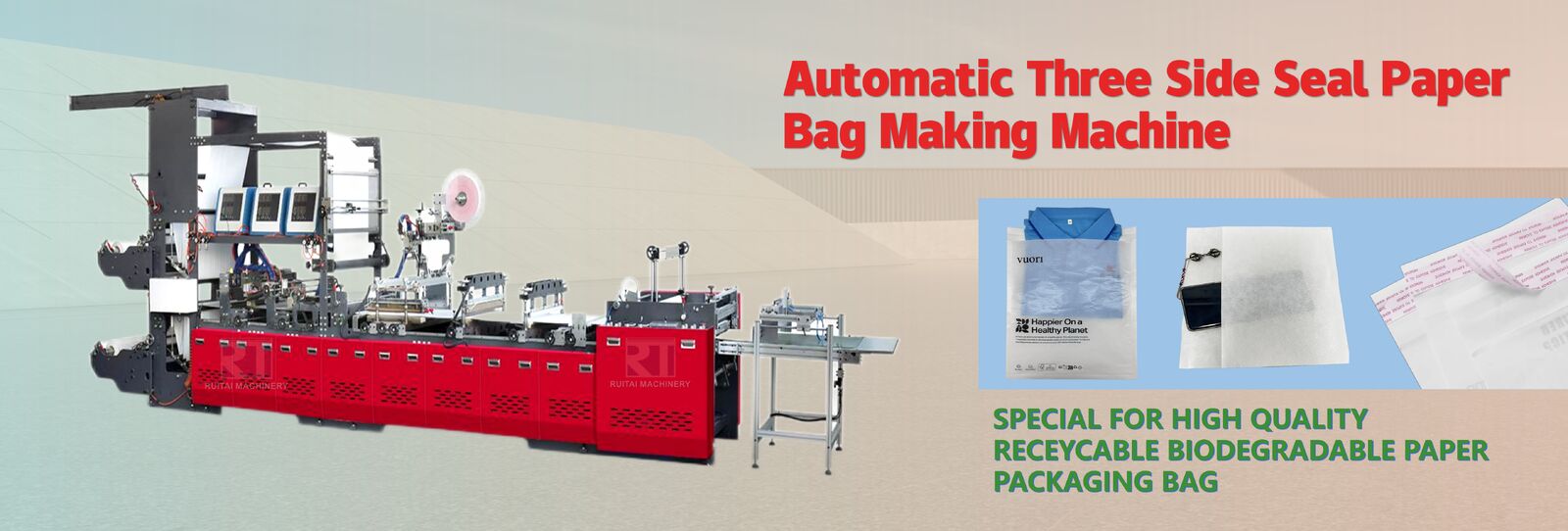 Single Line Self Adhesive Glassine Paper Garment Bags Making Machine