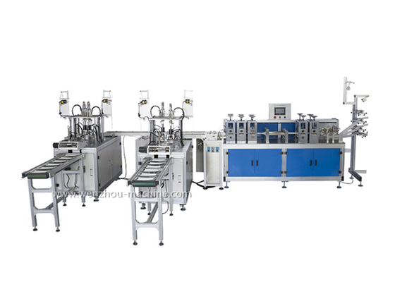 China Fully Automatic High Speed Disposable Face Mask production line (1 body+2 earloop) supplier