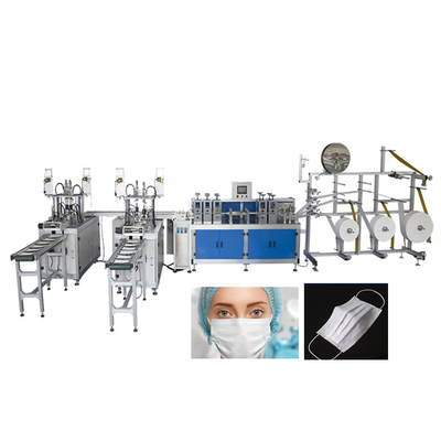 Fully Automatic 2 Lines Medical Mask Disposable Face Mask Making Machine