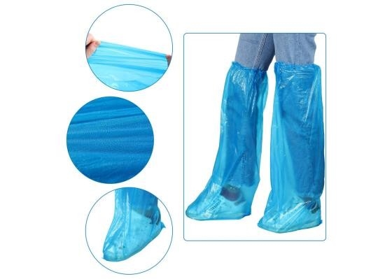 Disposable Plastic Long Shoe Covers PE Waterproof Rain Boots Cover Making Machine